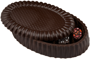 Oval Chocolate Candy Dish