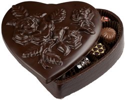 Large Heart Box with Roses